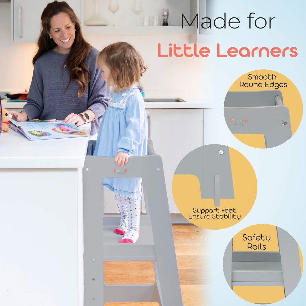 La tour d'apprentissage Montessori avec marchepied réglable